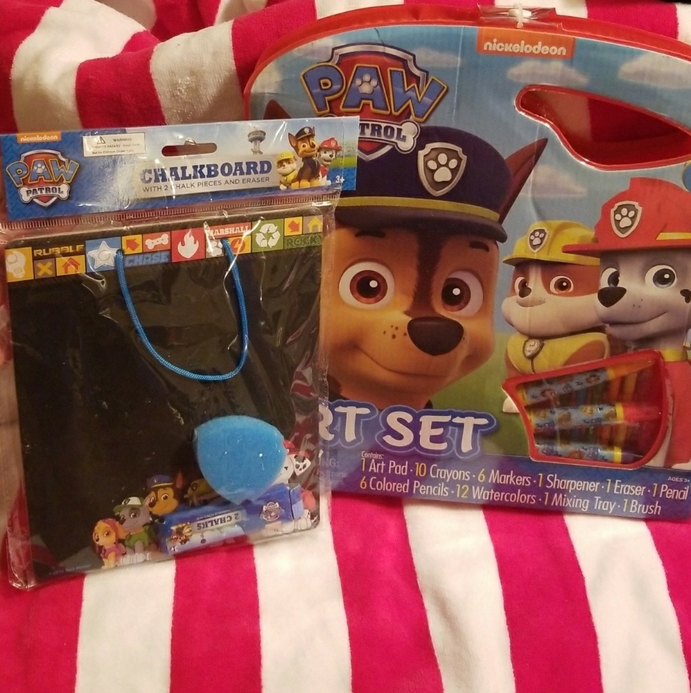 Paw patrol art kit & chalkboard kit brand new